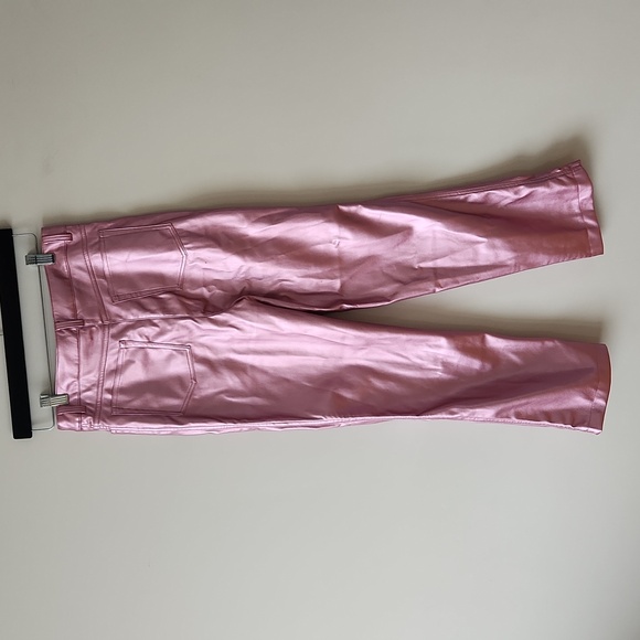 House of Harlow 1960 Pink Metallic Faux Leather Pants Women's Size 6 - Picture 6 of 9